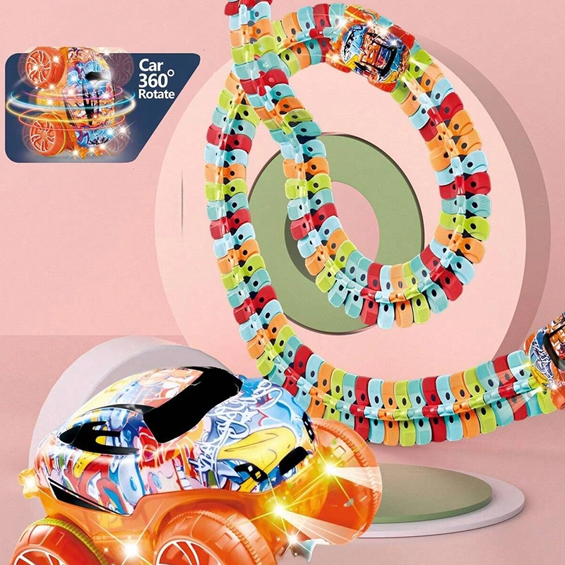 

1 комплект детской интеллектуальной трековой игрушки, подходящей для мальчиков и девочек, трековый автомобиль, красочный светящийся подвесной электрический трековый автомобиль