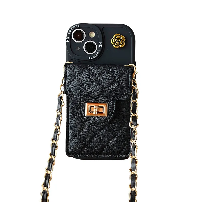 Apple 14Pro crossbody rope wallet phone case card holder for Please contact the customer to select the applicable model