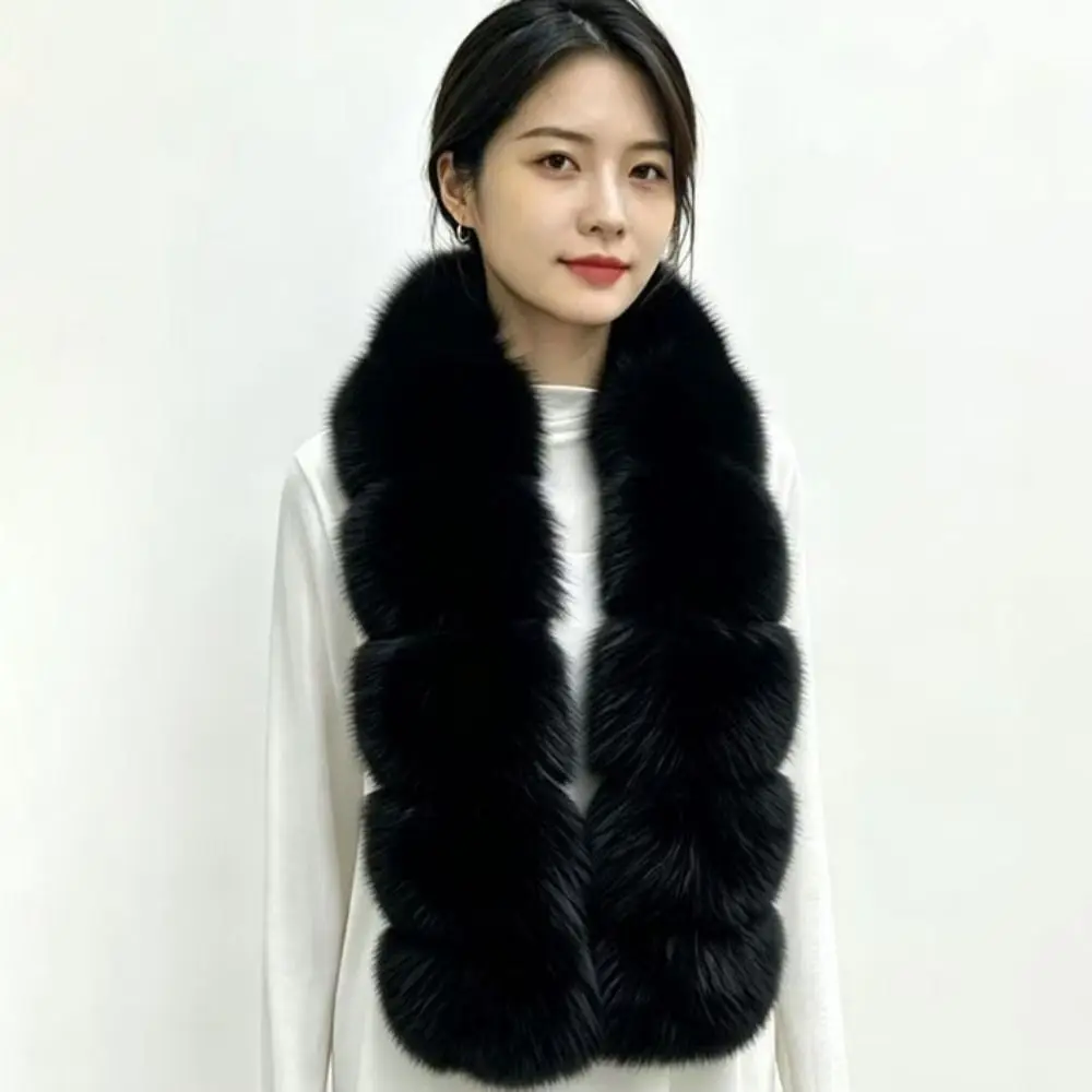 Muffler Thick Fluffy Scarf Warm Imitation Mink Fur Long Faux Fur Scarf Washable Thermal Insulation Winter Scarf Outdoor