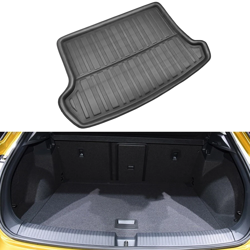 Car Rear Trunk Mat for Volkswagen VW T-ROC R-Line 2017~2023 2022 Panel Tray Waterproof Pad Space Boot Carg Cover Rug Accessories
