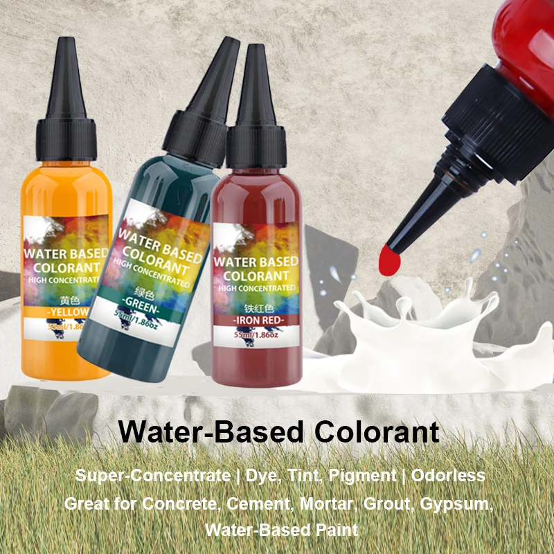 Water-based resin liquid pigment for epoxy & UV resin. 9 vibrant colors, 55ml/1.86oz per bottle.