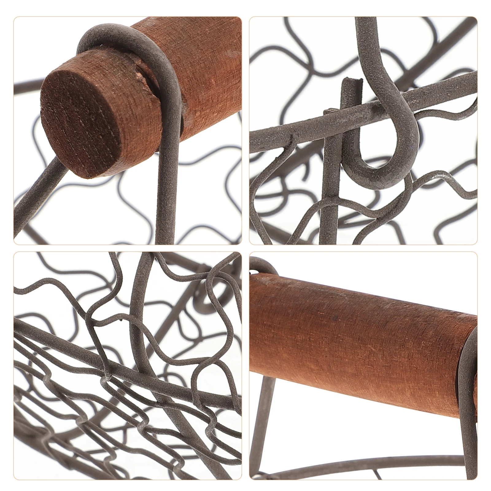 

1Pcs Decorative Storage Basket Retro Style Iron Kitchen Fruit Bread Desktop Organizer Household Organizer Retro Style Basket