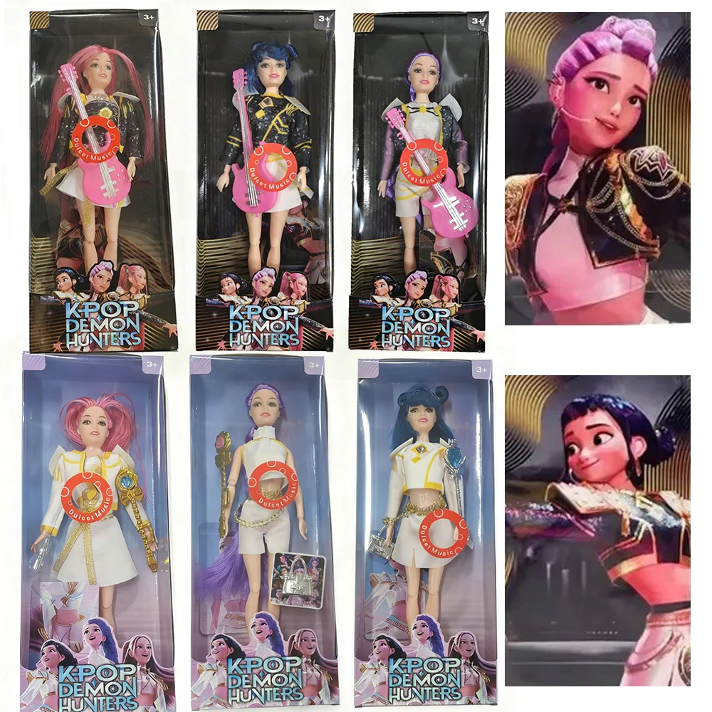 Bambole Anime K-Pop Demon Hunters - Giocattolo Rumi e Mira e Zoey con vestiti bianchi Regalo perfetto a sorpresa di compleanno per i fan di K-Pop