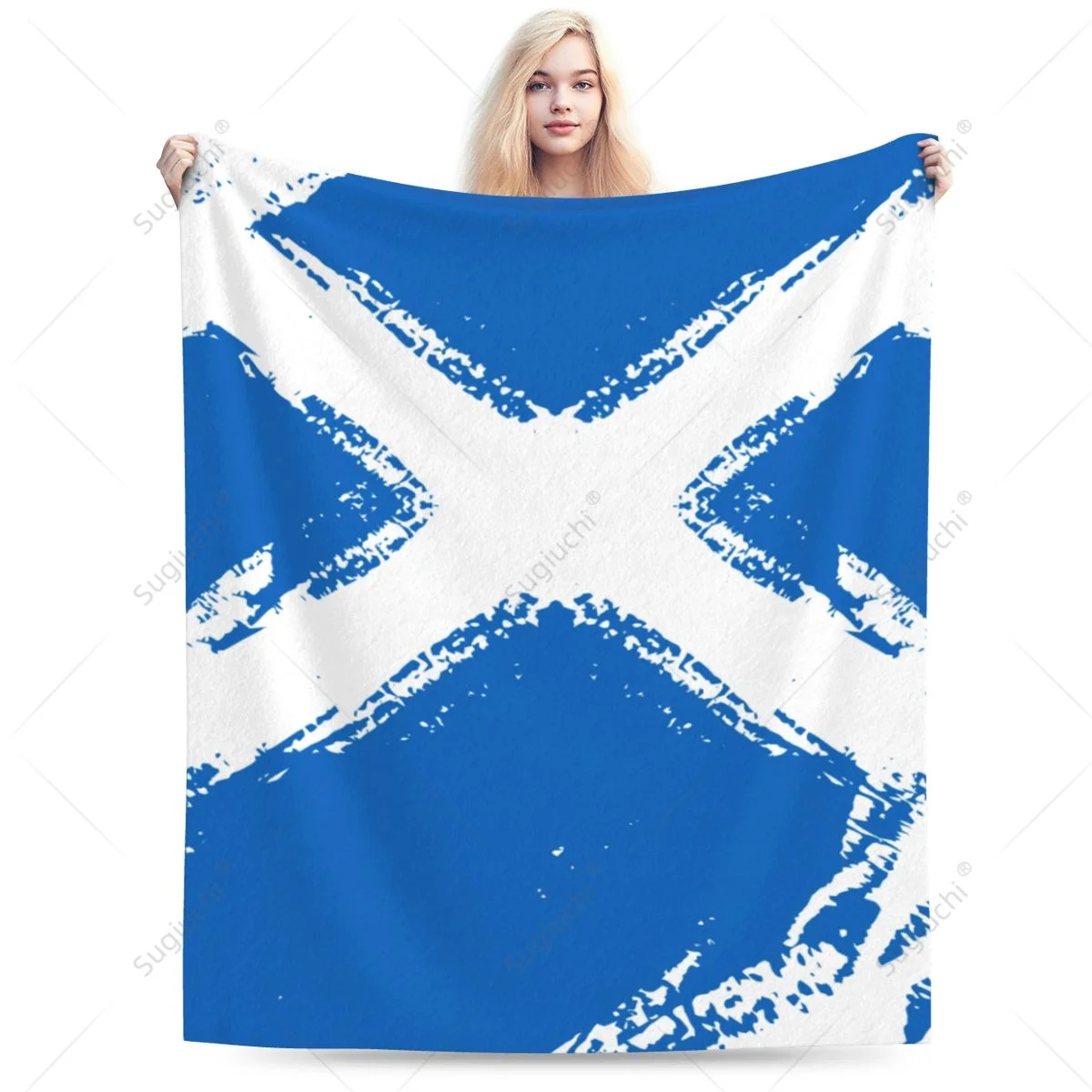 Blanket Scotland Flag Color Flannel Multifunction Camping Sofa Cover Keep Warm
