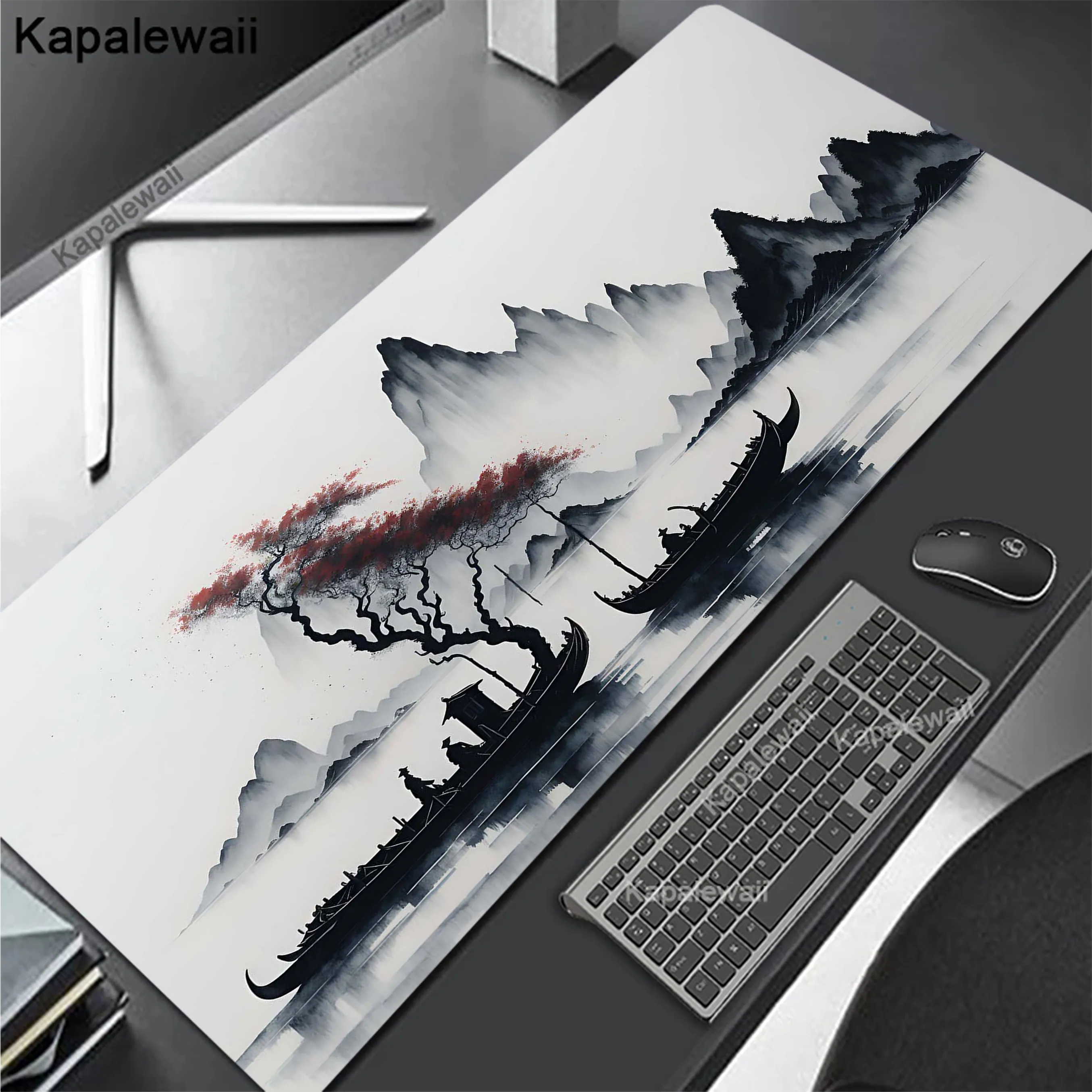 

Mountain Serenity Japan Art Gaming Mousepad Pc 90x40cm XXL Mouse Pad Mousemat Non-slip Rubber Pads Big Desk Mat Keyboard Pads