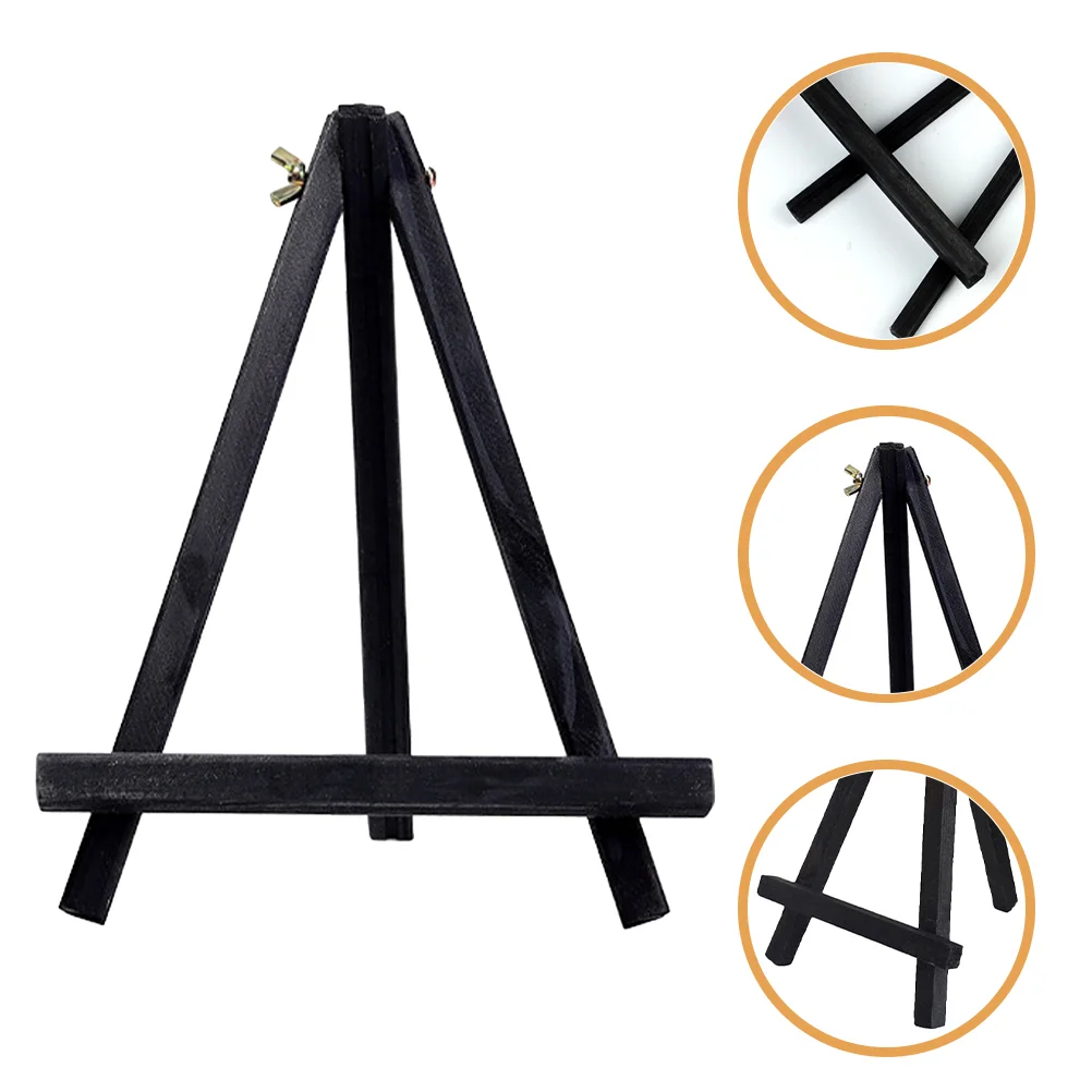 Tripod Picture Mini Easel Tabletop Display Easels Bracket Product Black Wooden Painting Child