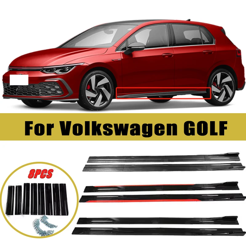 

2m/2.2m Car Side Skirt Extension SplitterBumper Racing Side Wing Bumper Lip Side Spoiler For Volkswagen GOLF Car Accessories