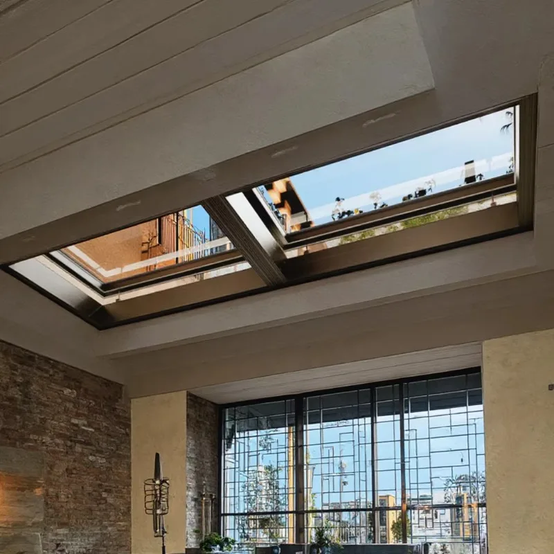 

WM1 High Quality Electric Glass Skylight Aluminum Profile Automatic Top Skylight for Roof Balcony Windows Vertical Shutters