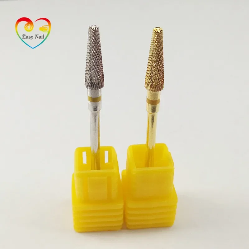 Foret à ongles en carbure de tungstène Pro-XF, 2 couleurs, 3/32 pouces, fraises rotatives pour manucure, accessoires de perceuse à ongles, fraise, 1 pièce