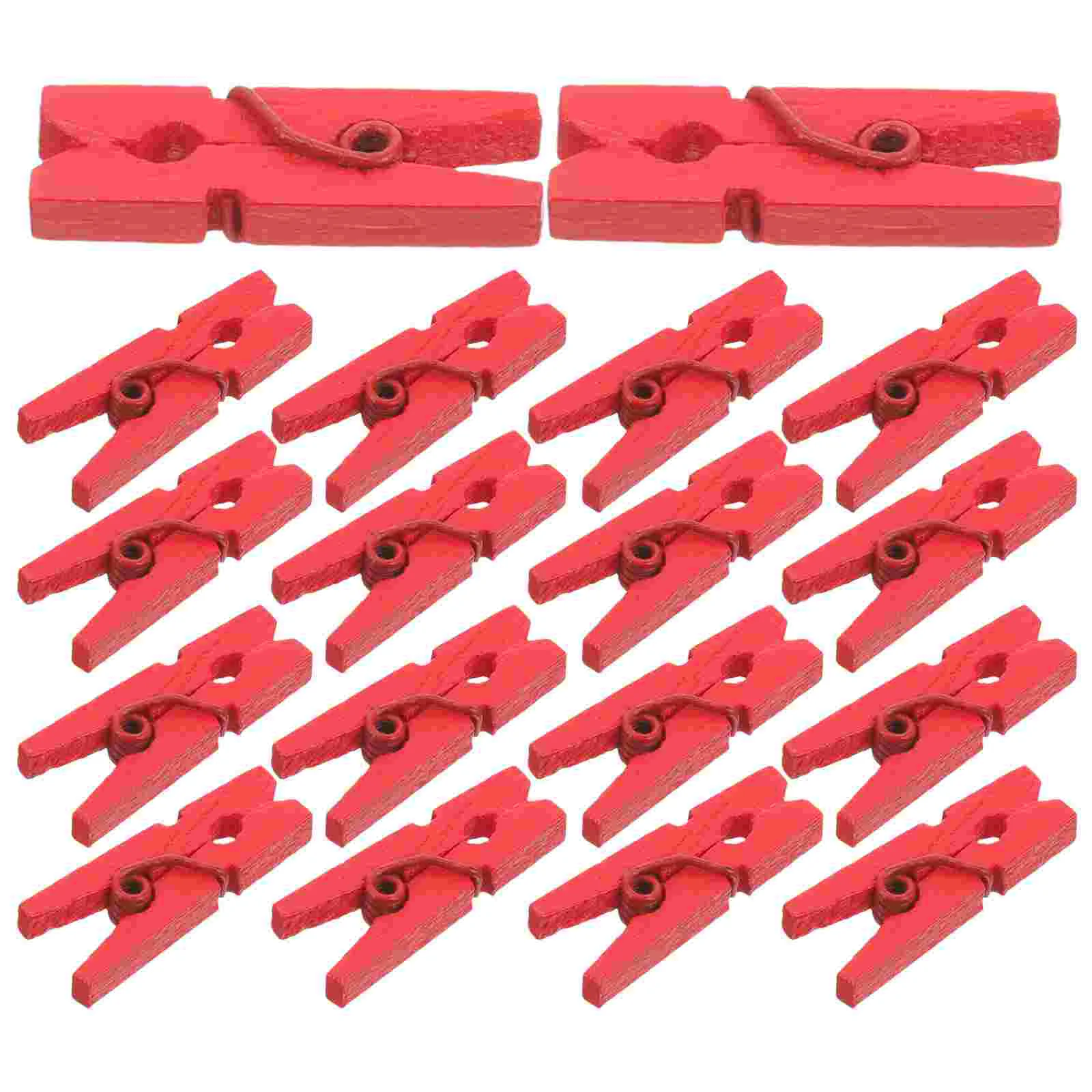 

100 Pcs Utility Clips Heavy Duty Craft Peg Pin Hangers Photo Wooden Bamboo Child