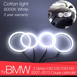 3 Years Warranty Hight Quality LED Angel Eyes Kit Cotton White Ring For BMW 3 Series E90 E92 E93 M3 2007-13 Coupe Cabriolet