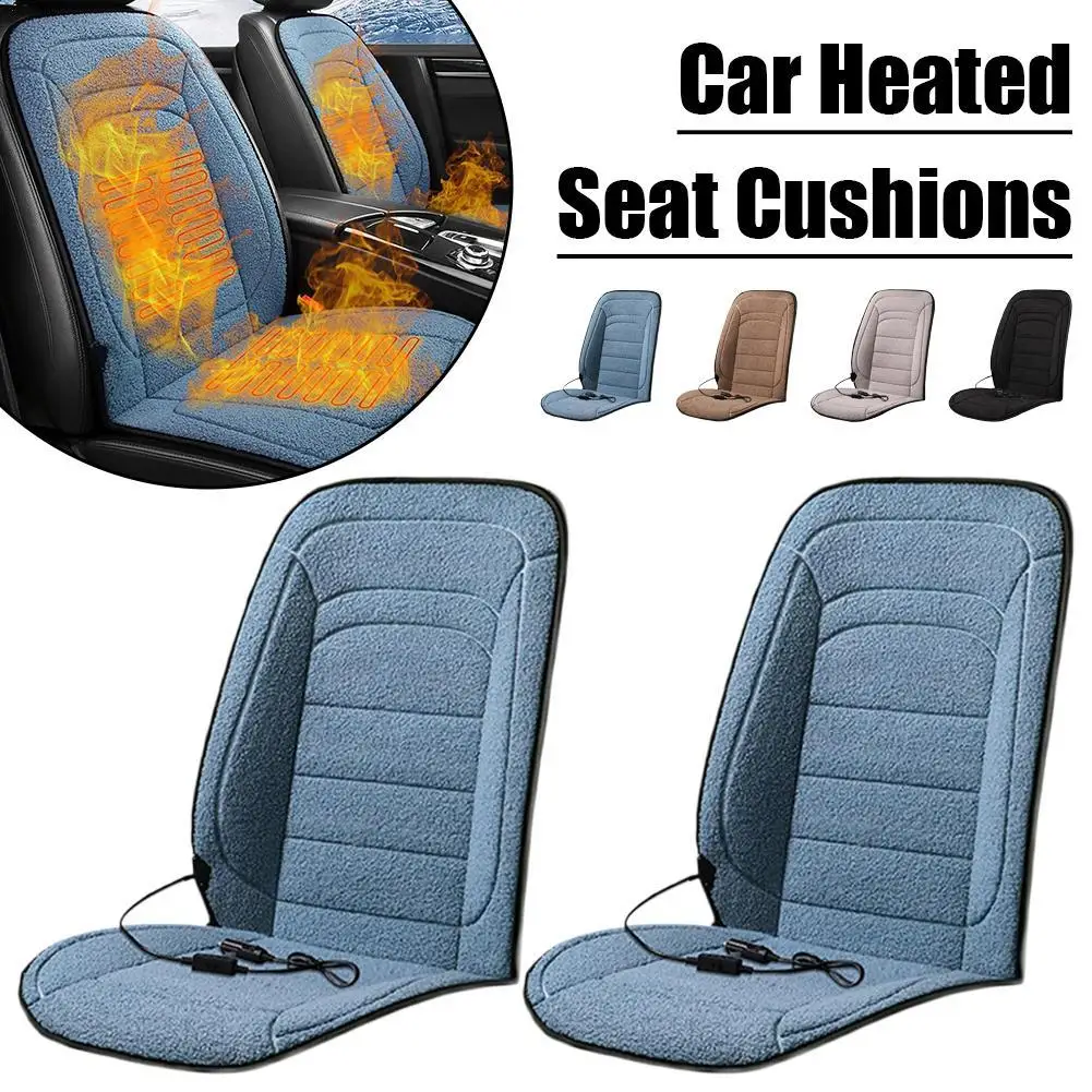 

12V Car Heating Seat Cushion 45°C-/65°C Adjustable Temperature Universal Winter Car Seat Cushion For Back And Seat