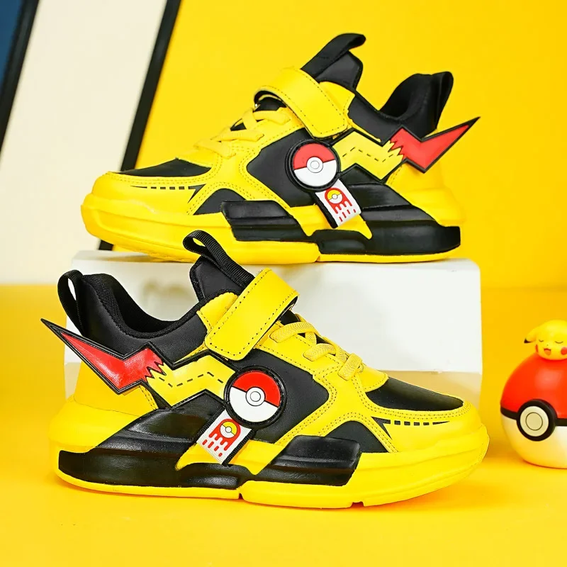 Pokemon Boys Girls Cartoon Sneakers Pikachu Sports Shoes Fashion Anime Casual Jogging Shoes Breathable Lightweight