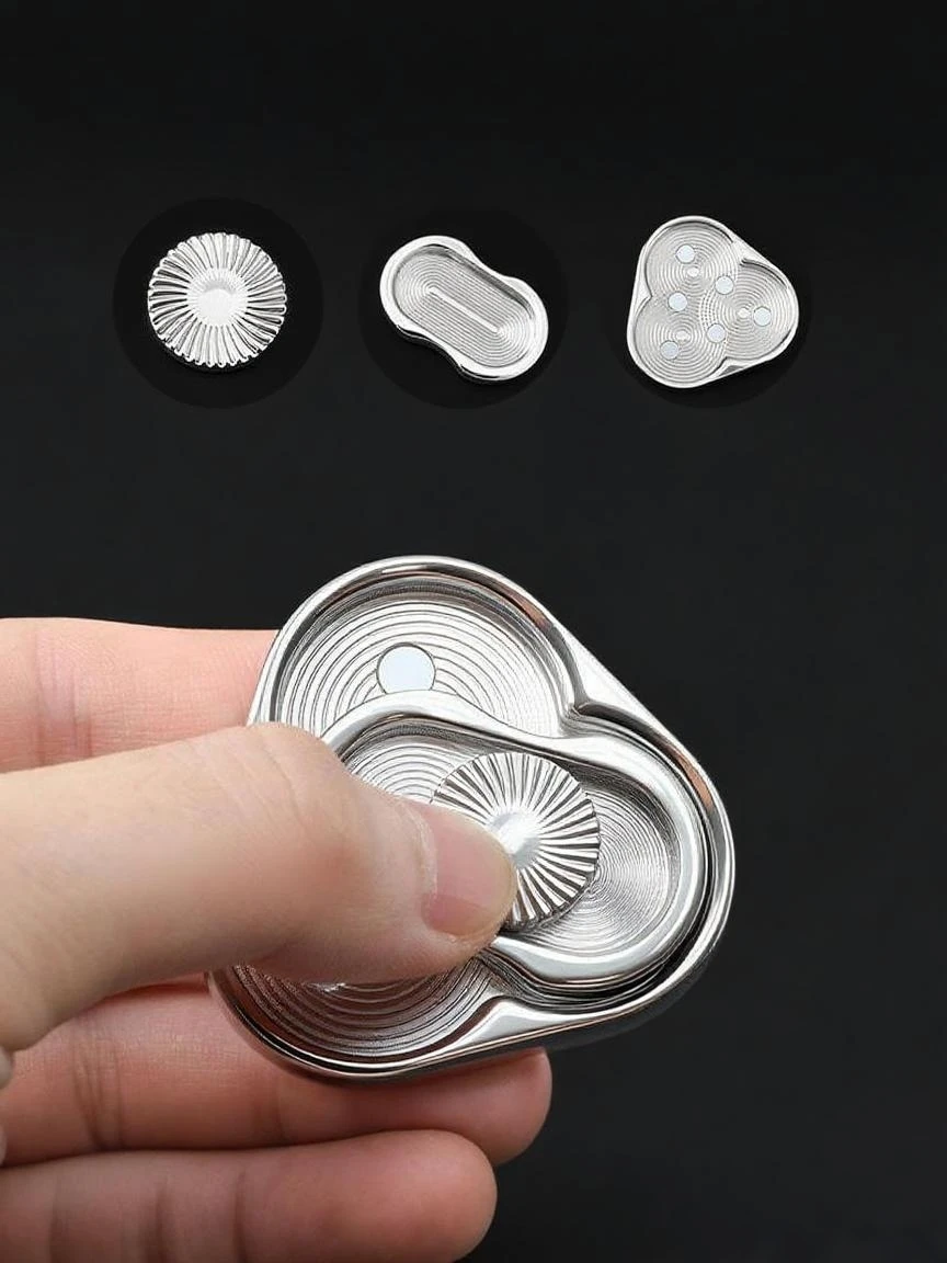 Dreieck Spinner Flip Münze EDC Fidget Push Münze Dekompression Hand Spielzeug Griff Stück Fidget Spinner Spaß Spielzeug