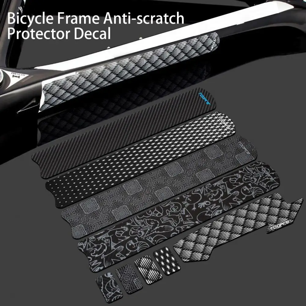 1 Set Stylish Bike Line Tube Sticker Wear Resistant Bicycle Frame Sticker Shockproof Protective