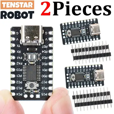 TSTARDEV 2pcs Black CH32V003 Development Board Minimum System Board Core Board RISC-V CH32V003F4P6 Microcontroller Module
