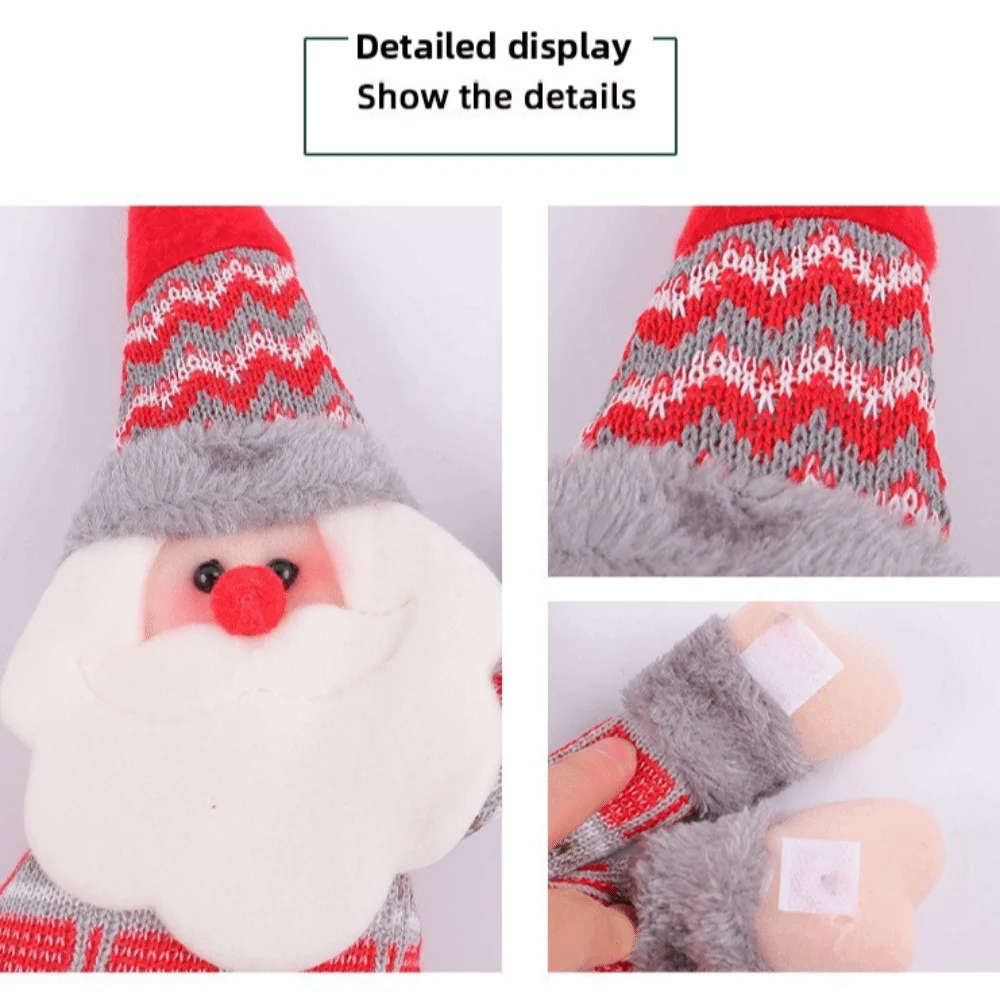 New Magic Tape Christmas Curtain Tieback Santa Claus Curtain Holders Snowman Elk Tied Belt Curtain Strap Home Decor