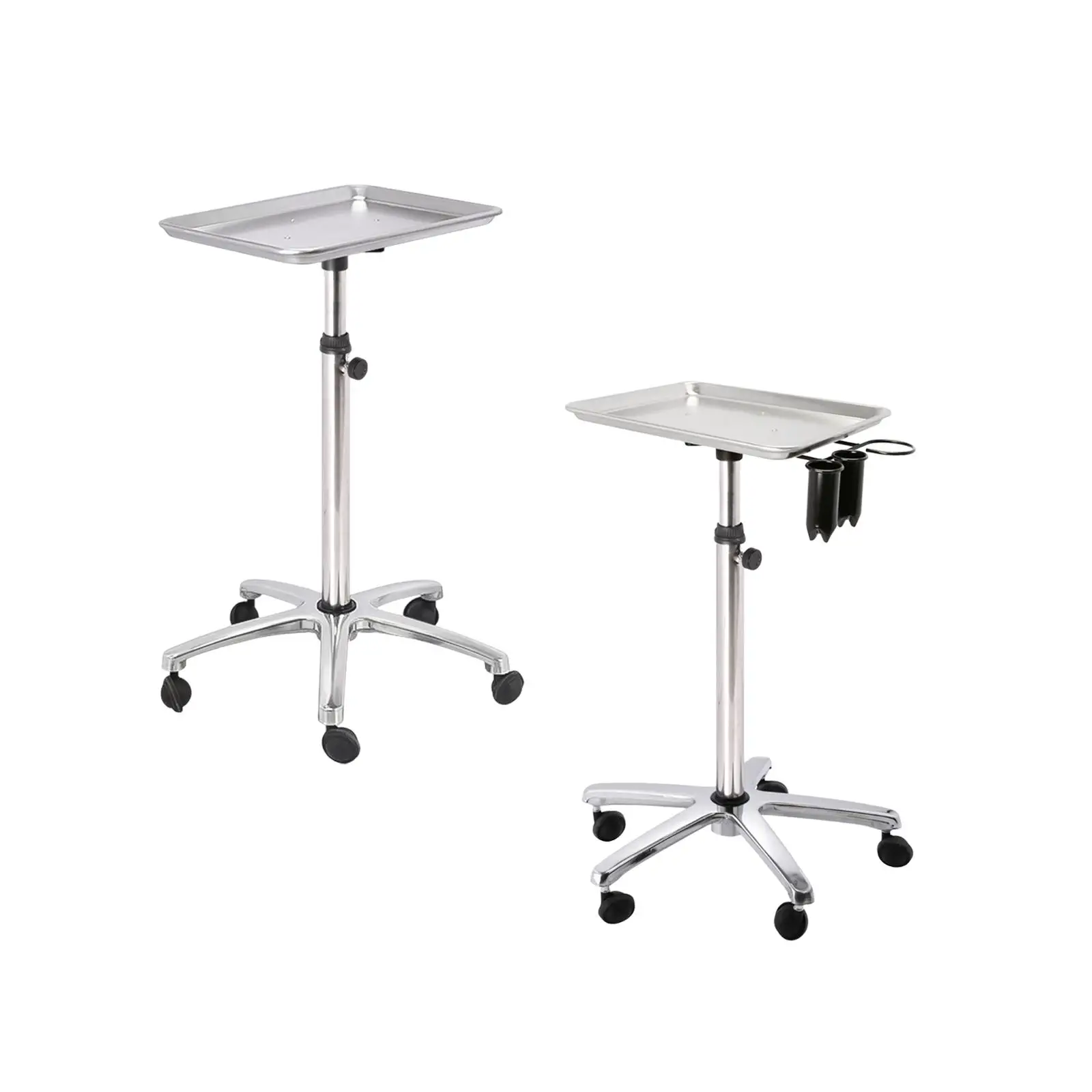 Hair Salon Rolling Cart Tray Hair Stylist Cart Instrument Tray Stand Salon Tray Cart on Wheels for Hairdresser Salons Studios