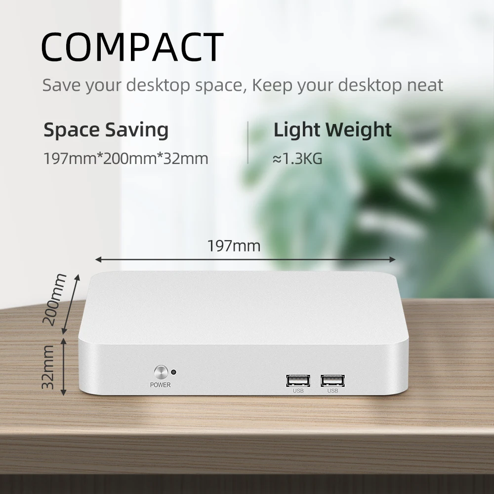 Office Mini PC 13th Gen Intel Core i7 1355U i5 1335U 1340P i3 1315U DDR4 M.2 SSD 2.4/5.0G WiFi BT4.0 Gigabit Etherent 4K Win11