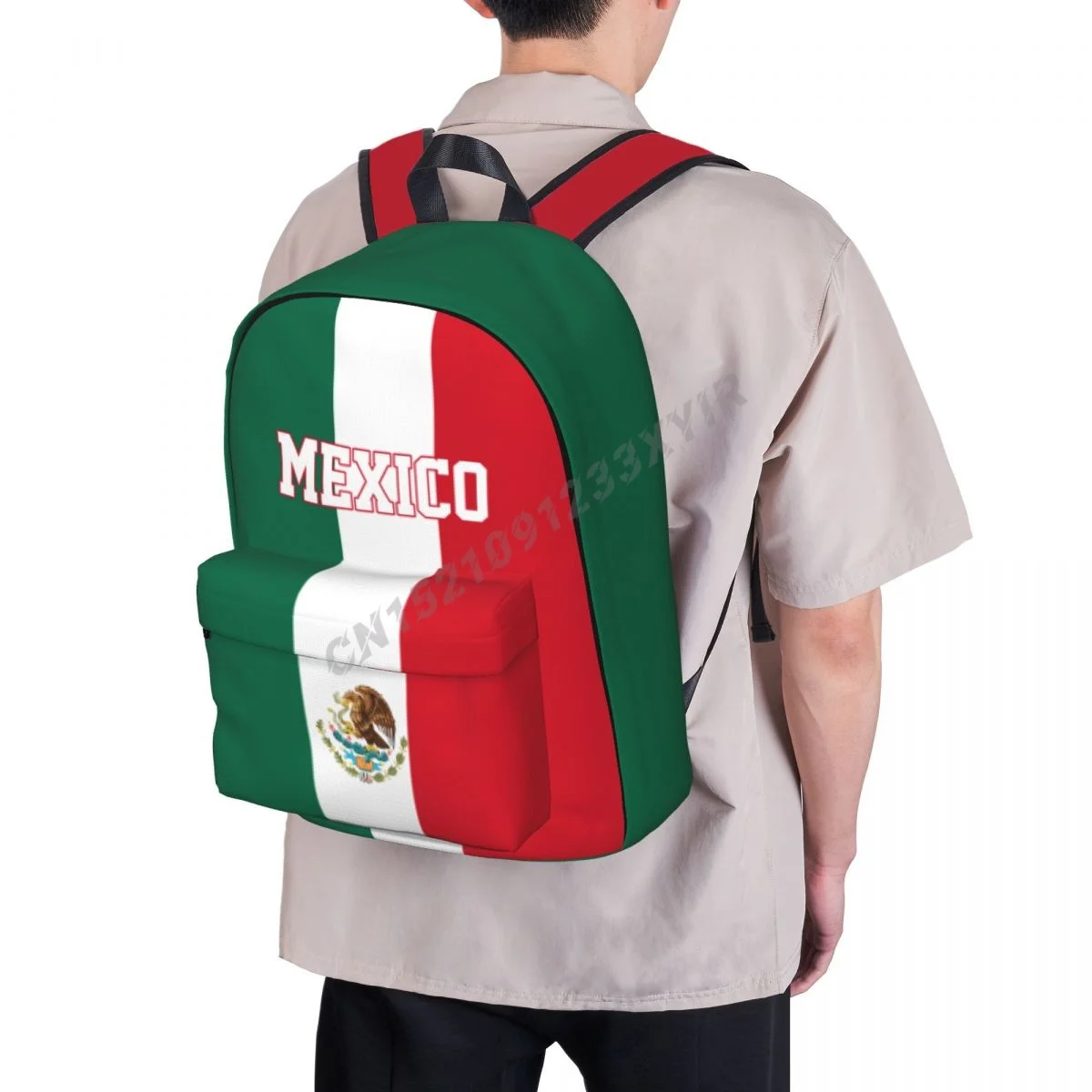 Unissex mochila méxico bandeira ponto mexicano schoolbag saco do mensageiro caso portátil bolsa de viagem presente