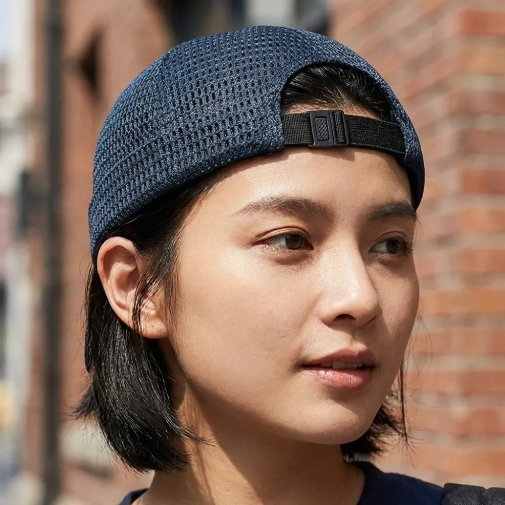 Fashion Ultra-Light Mesh Breathable Hat Adjustable Solid Color Brimless Melon Skin Hat Short Hat Casual Beanies Hat Outdoor