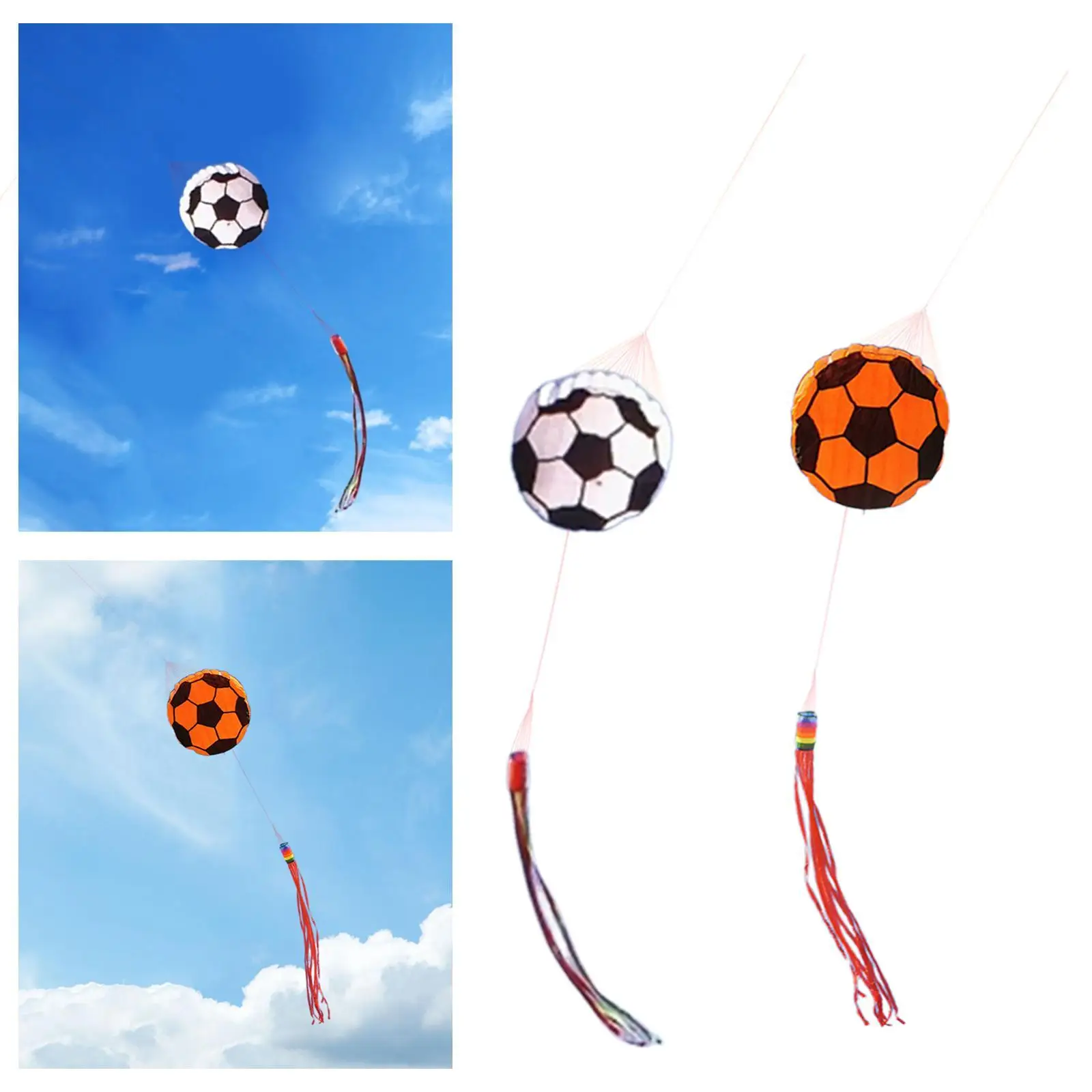 

Football Ball Kite with Long Tail Leisure Sports for Beginners Garden Trips