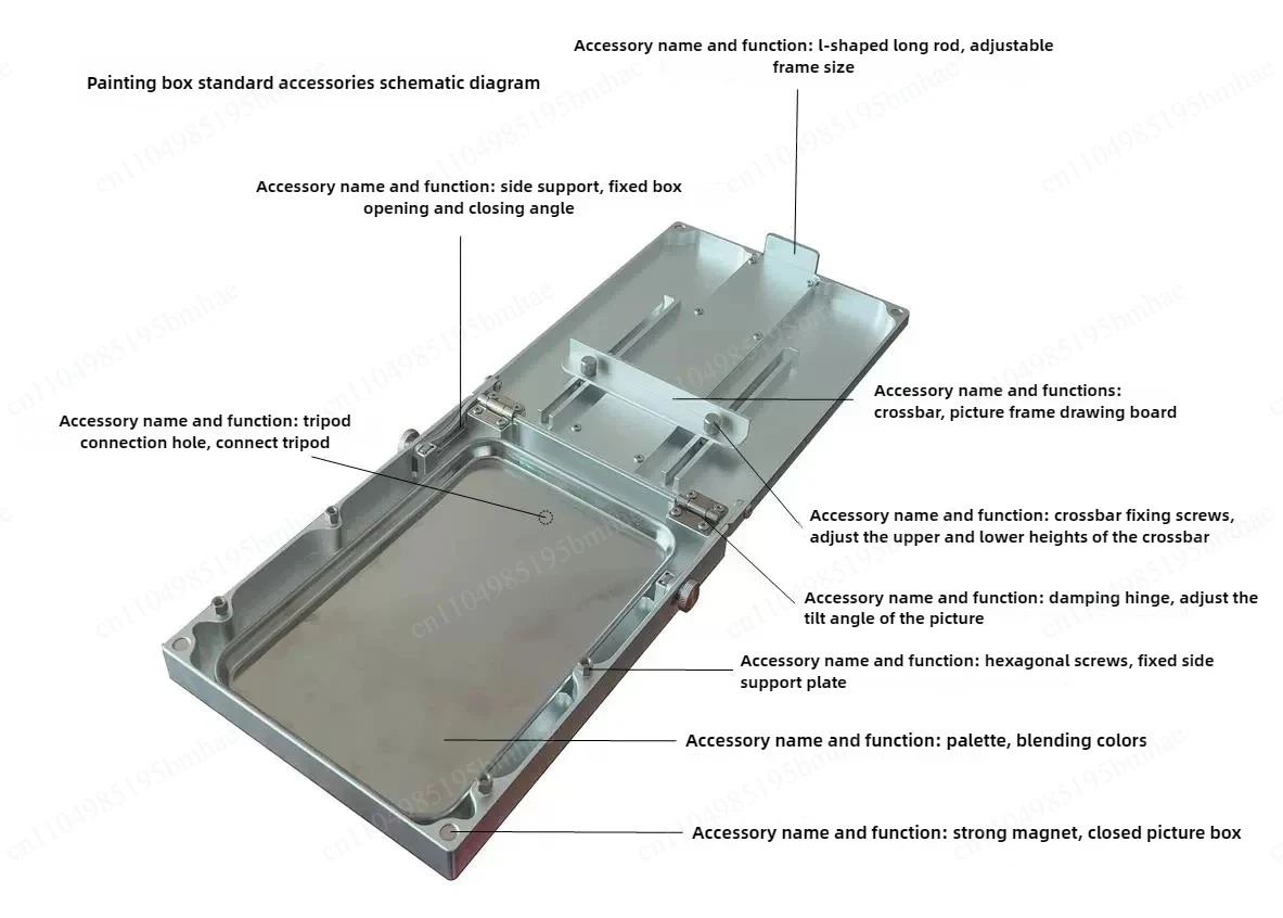 High-end Pure Aluminium Alloy Outdoor Sketching Convenient Portable Adjustable Watercolour Painting Box Oil Painting Box Easel