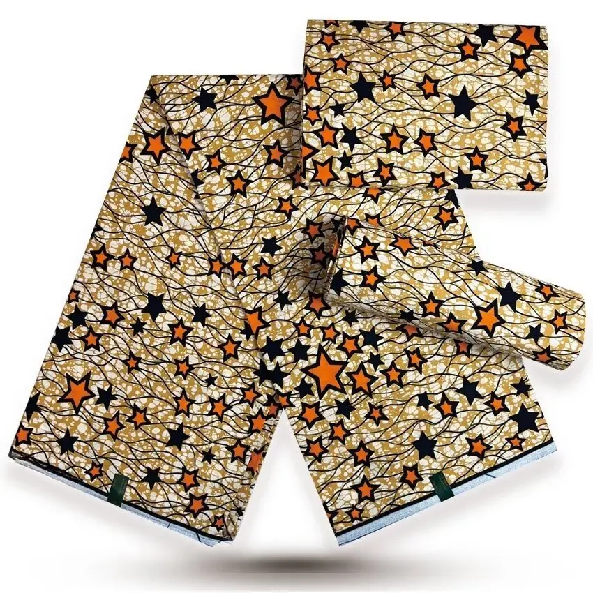 

Newest African Wax Fabric 100% Cotton For Sewing Women Dress Veritable Wax Nigerian Ankara Block Prints Batik Fabric Clothes