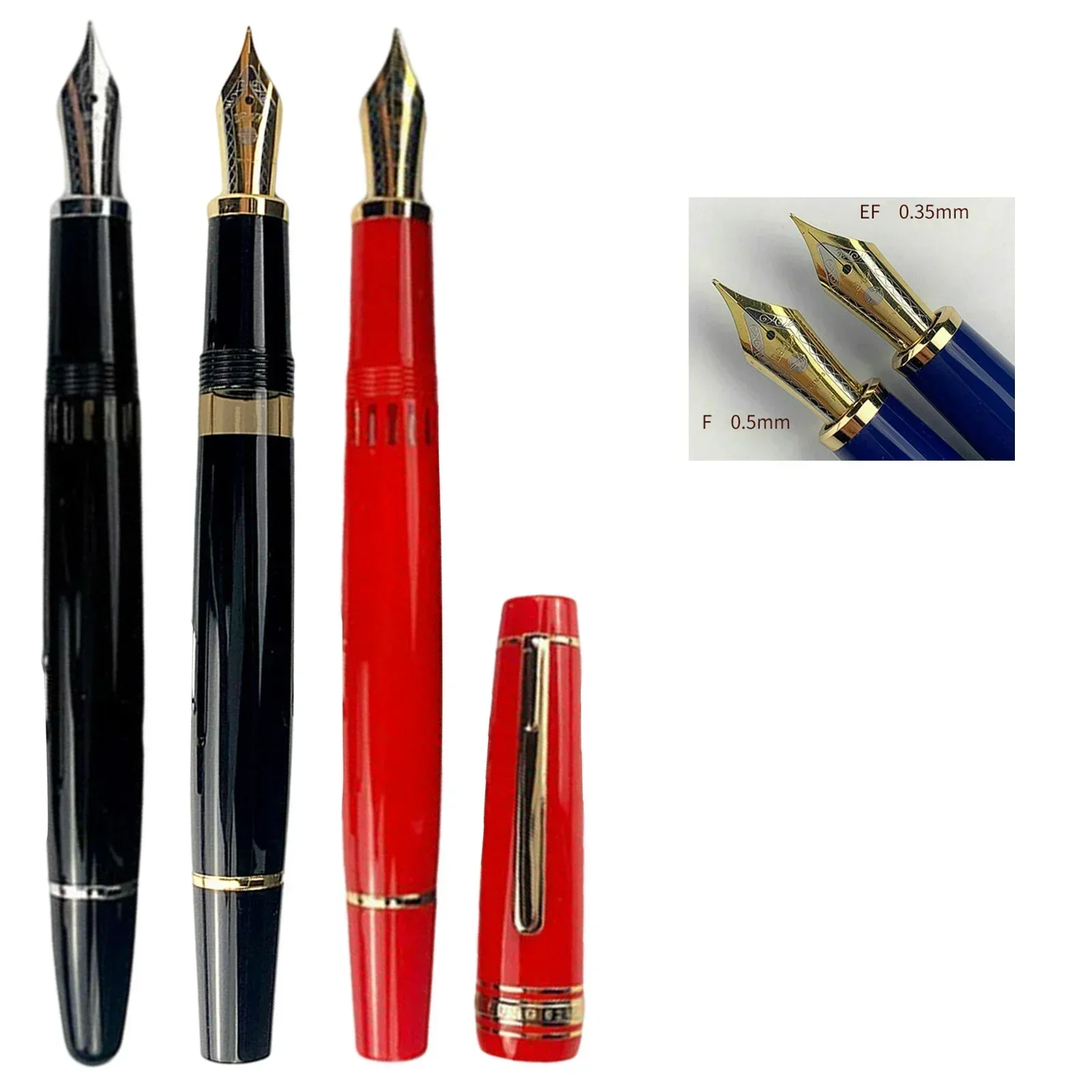 Yong sheng 629 Fountain Pen Large capacity Iridium EF/F nibs Piston inking Resin Office school business Writing ink pens gitfs