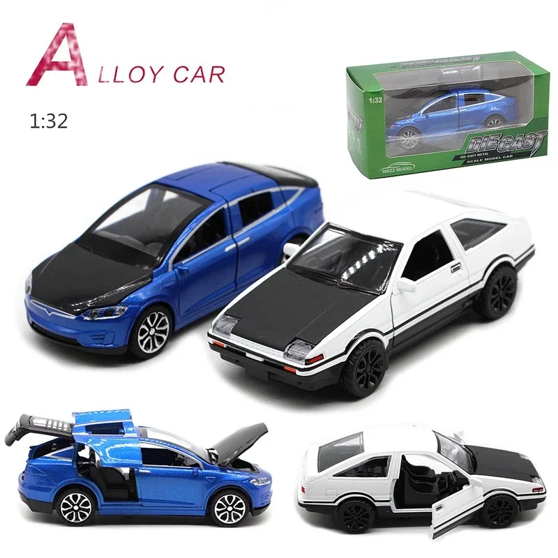 سيارة موديل 1:32 X AE86 ﻿ نموذج سيارة سبيكة دييكاست معدنية التراجع سيارات لعبة محاكاة مجموعة تعليمية لهدايا الأطفال