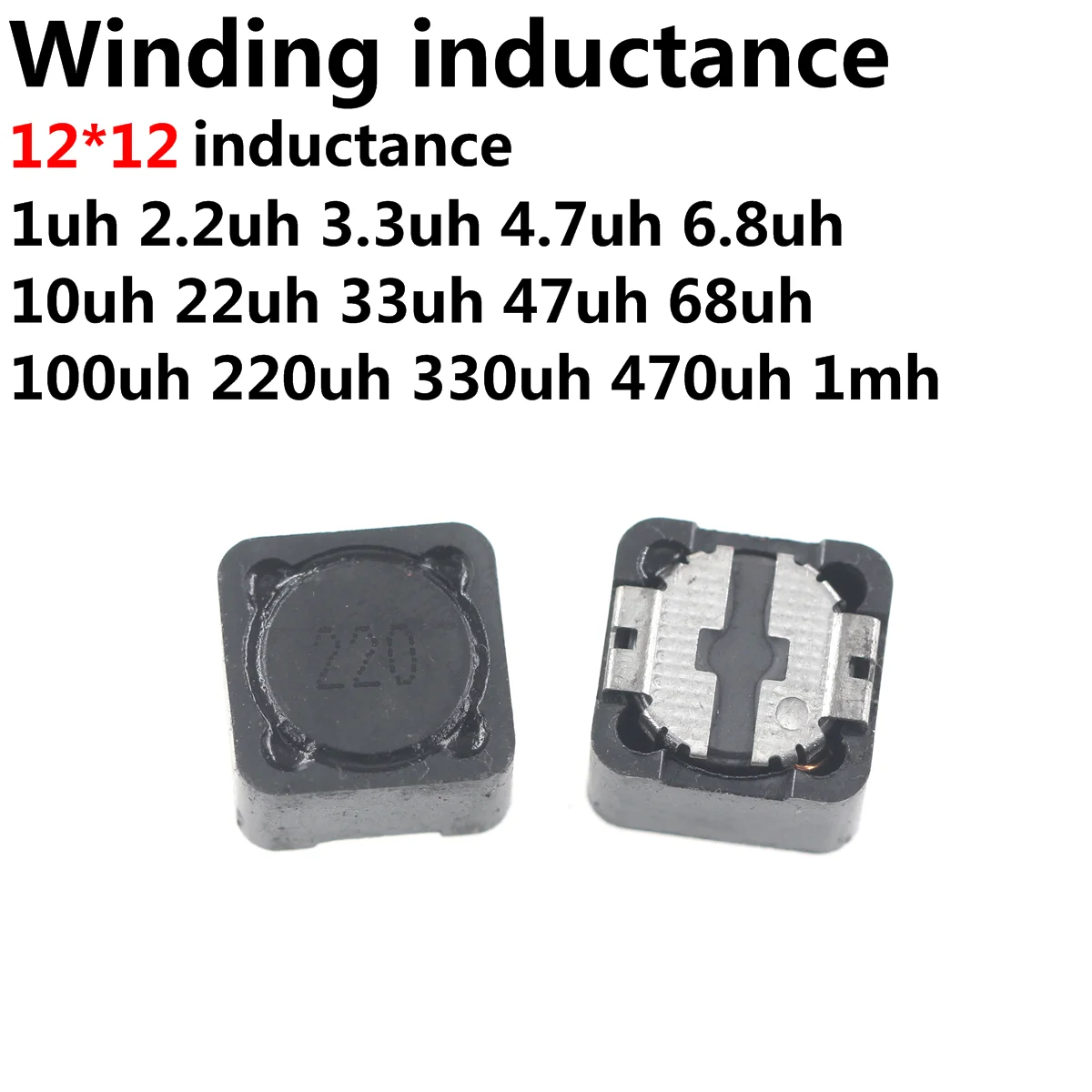 

20PCS Inductor CD127R 12*12*7MM SMD Power Inductance 1UH 2R2 2.2 3.3UH 4.7UH 6.8UH 10 UH 100UH 150UH 220UH 330UH 470UH 1MH 2.2MH