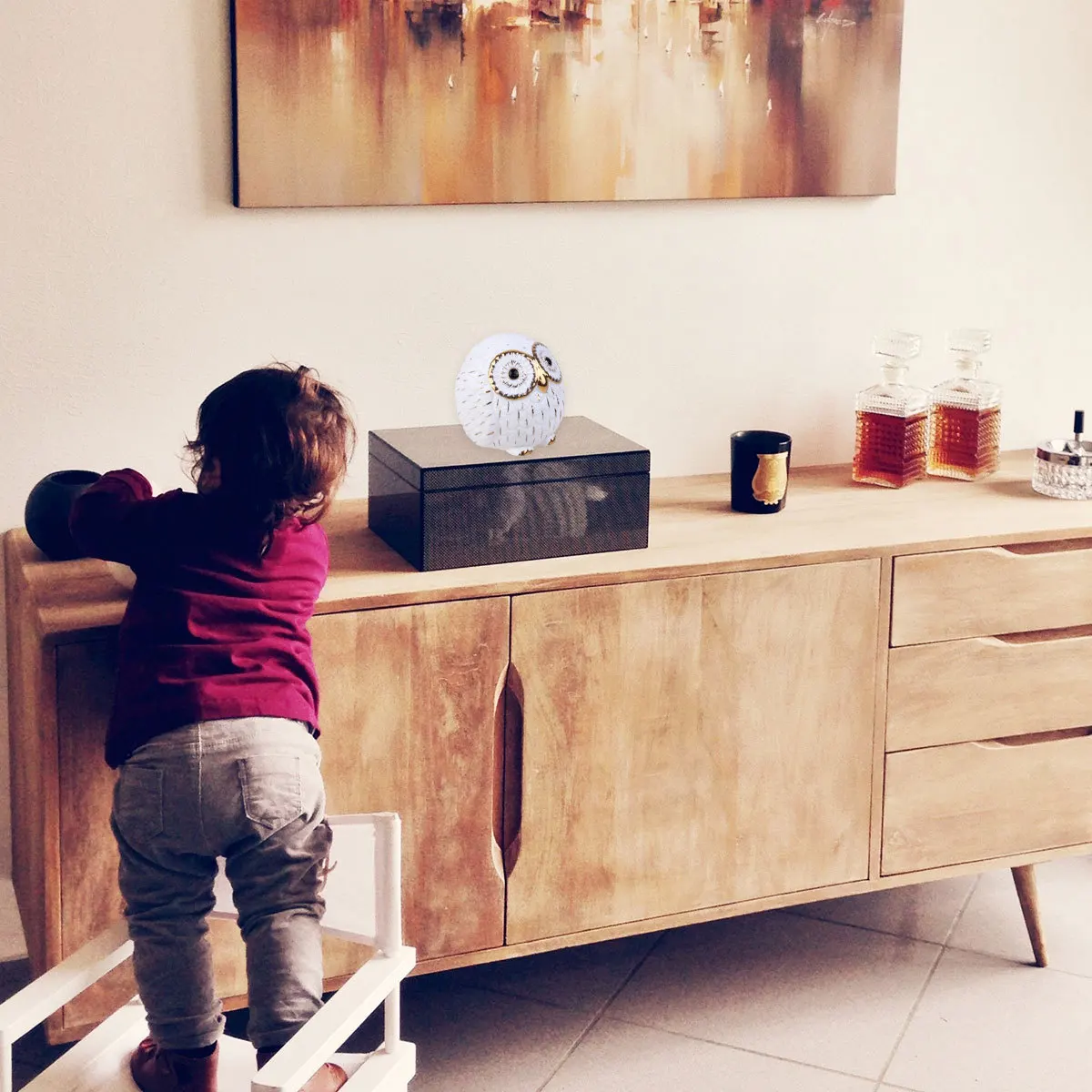 

Minimalist Ceramic Owl Decor Nordic Style Adornment for Home Office Desk Decorations Cartoon Animal Ceramic Art