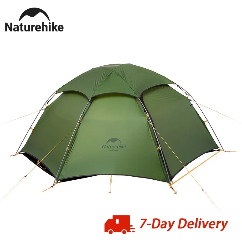 Tienda de campaña Naturehike Cloud Peak 2, ultraligera, impermeable, para 4 estaciones, para viajes y senderismo, para 2-3 personas, con cremallera en T