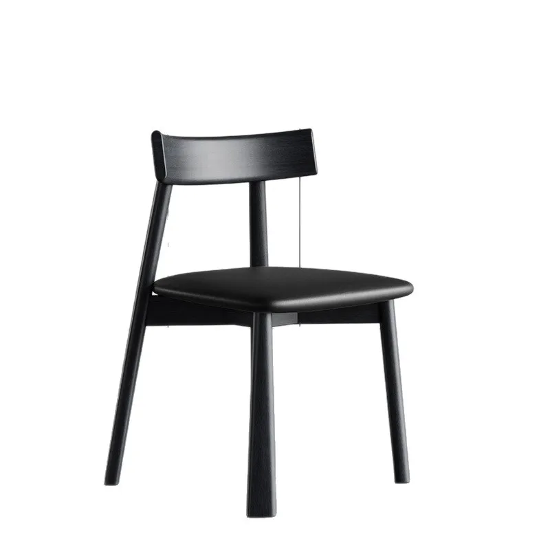 

Nordic solid wood dining chair household Italian minimalist, paddle chair simple leisure
