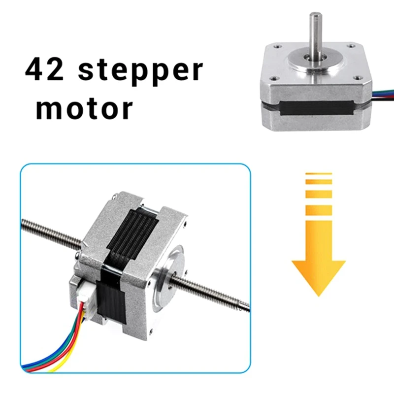 10 PCS 17HS08-1004S Silvery Stepper Motor 20Mm 1A 13Ncm(18.4Oz.In) 42 Motor Nema 17 Stepper For DIY 3D Printer