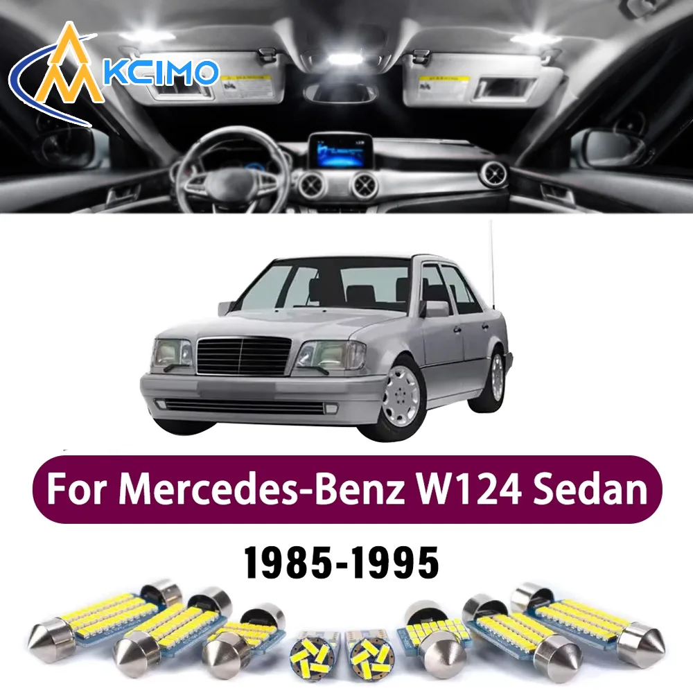 

Premium LED Interior Lighting Kit for Mercedes-Benz W124 Sedan 1985-1995 1986 High-Quality Error-Free Dome Map Trunk Auto Lamps