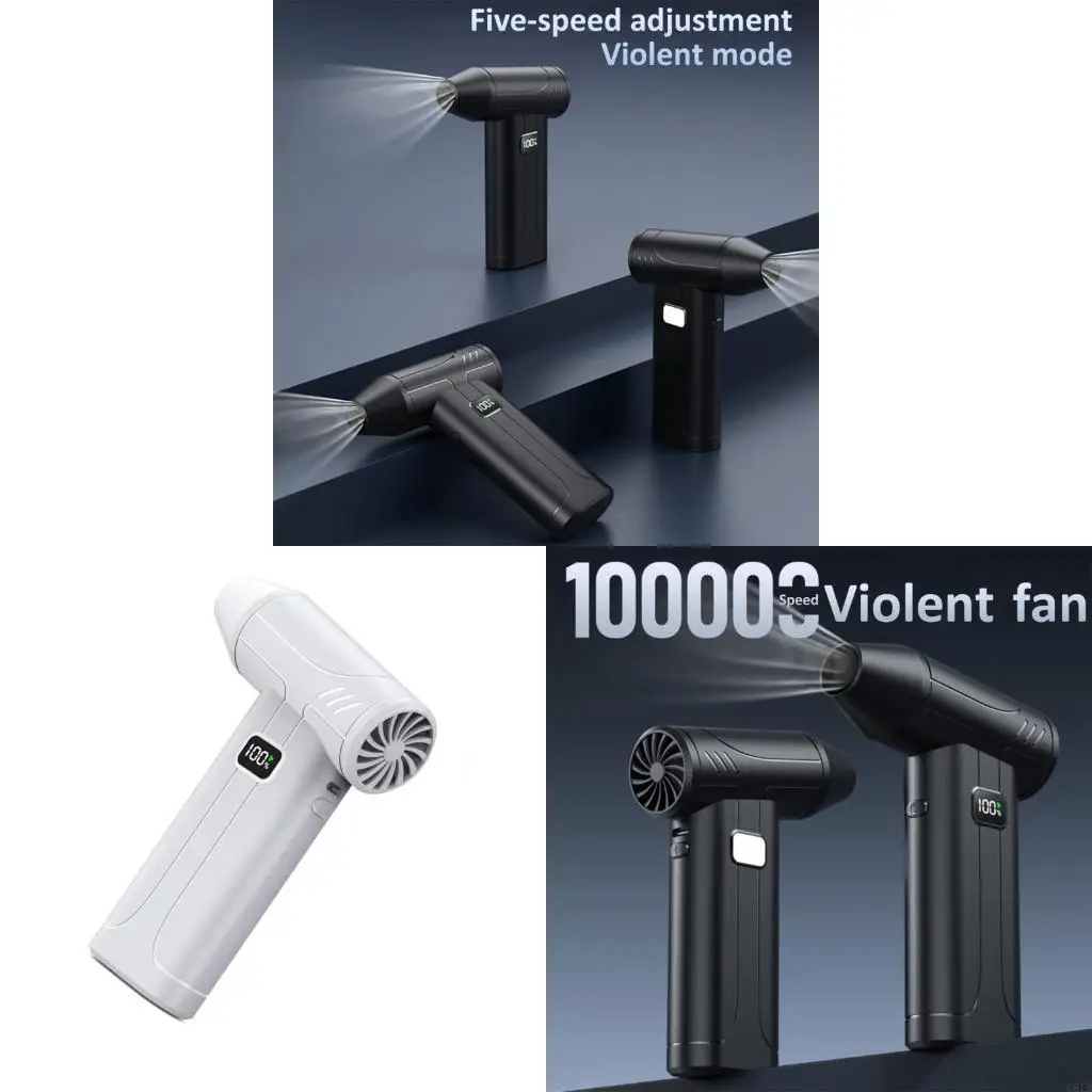 

G8TB Complete Handheld Fan with LED Light and 5000mAh Battery for Various Uses