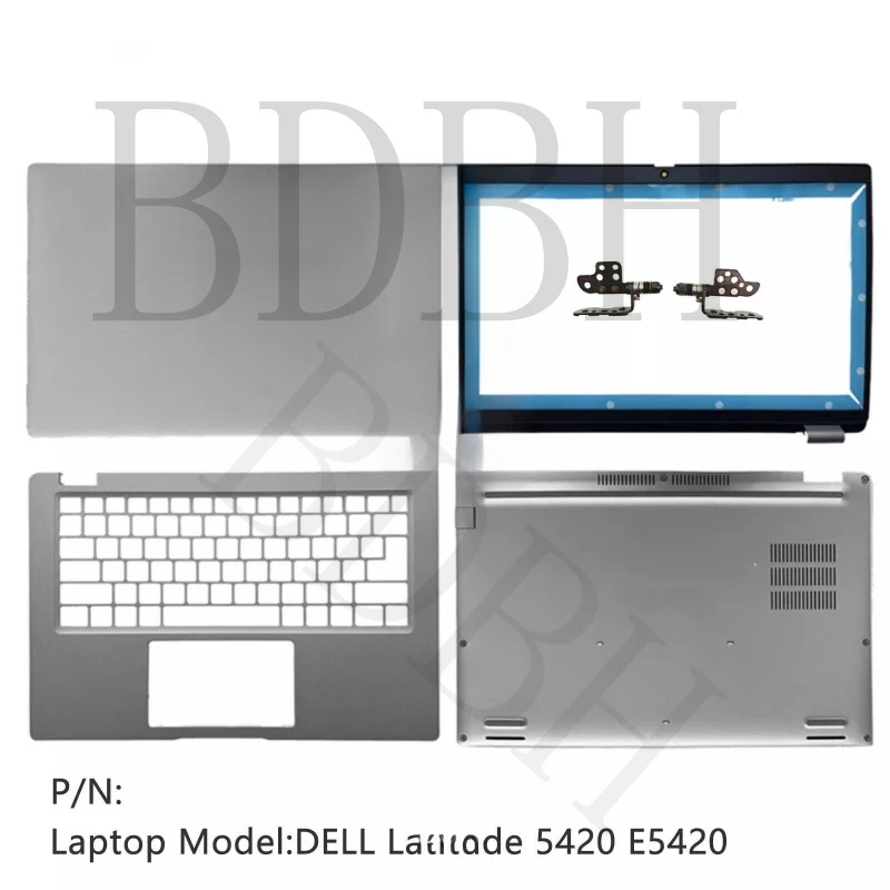 Laptop Repair Kit for Dell Latitude 5420 Including Back Cover Front Bezel Palmrest Bottom Case & Hinges
