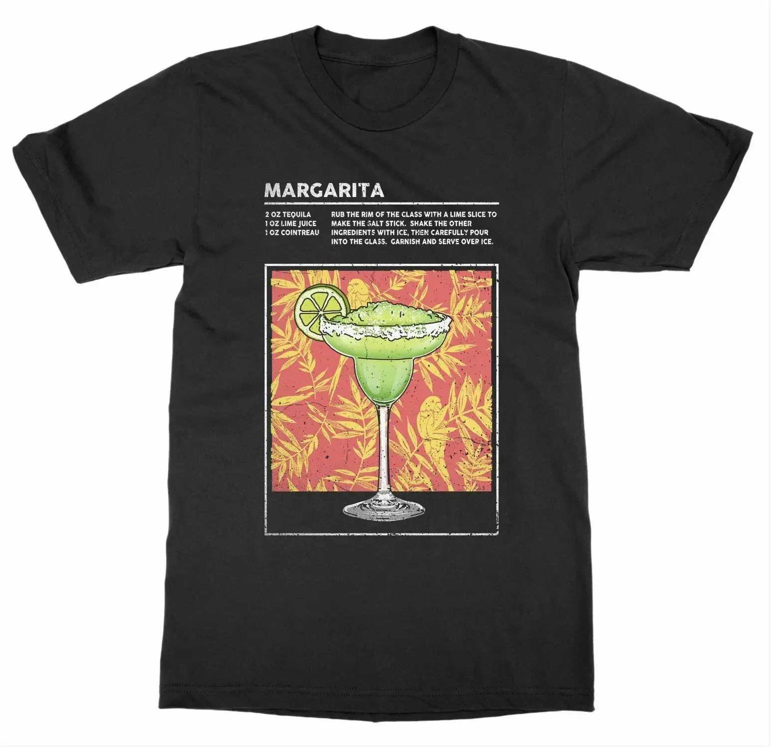 Mixed Drink Margarita Cocktail Happy Hour Liquor Bartender T-Shirt 100% Cotton O-Neck Summer Short Sleeve Casual Mens T-shirt