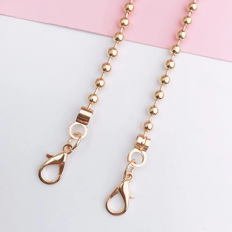 Metal Wrapped Girl Diagonal Mobile Case Lanyard Hanging Chain Lobster Buckle 110cm Gold Chain Shoulder Strap