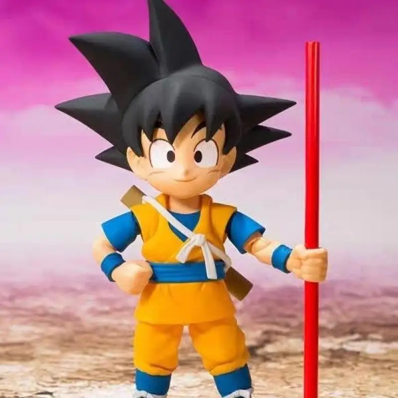 オリジナルバンダイ S.H.フィギュアーツドラゴンボール孫悟空 (ミニ) DAIMA 7 センチメートル PVC アクションフィギュアモデル本物のコレクター置物玩具ギフト