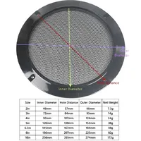 2Pcs 2/3/4/5/6/8/10Inch Speaker Grille Net Dust Cover With Screws DIY Car Audio Metal Cold Rolled Steel speaker cover