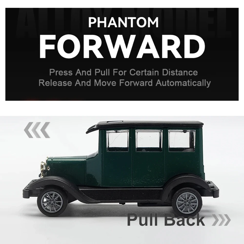 1:43 Alloy Vintage Diecast Car Ford A 1930 Model Car Classic Pull Back Car Model Miniature Vehicle Replica Gift For Kids Adults