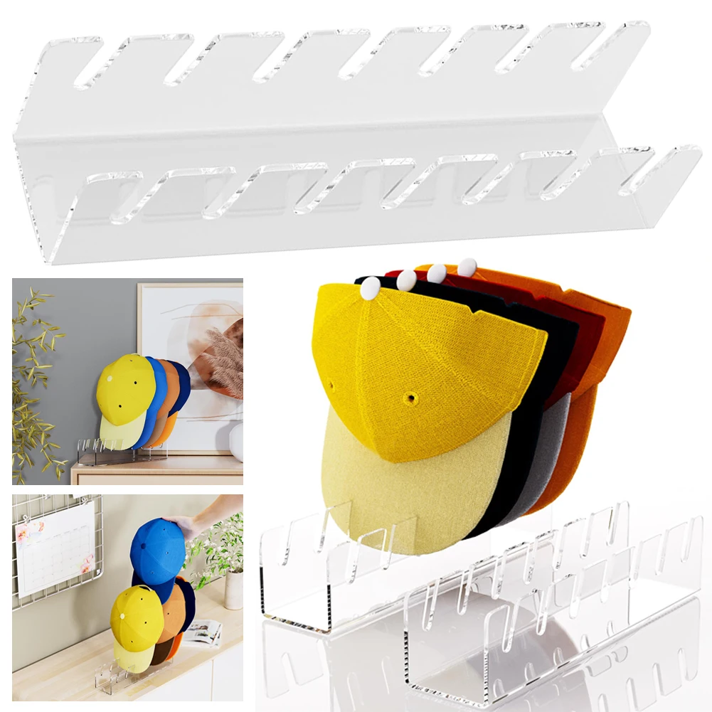 Hat Stand for Baseball Caps Acrylic Baseball Caps Display Organizer Baseball Hat Storage Organizer for Bedroom Closet Dresser