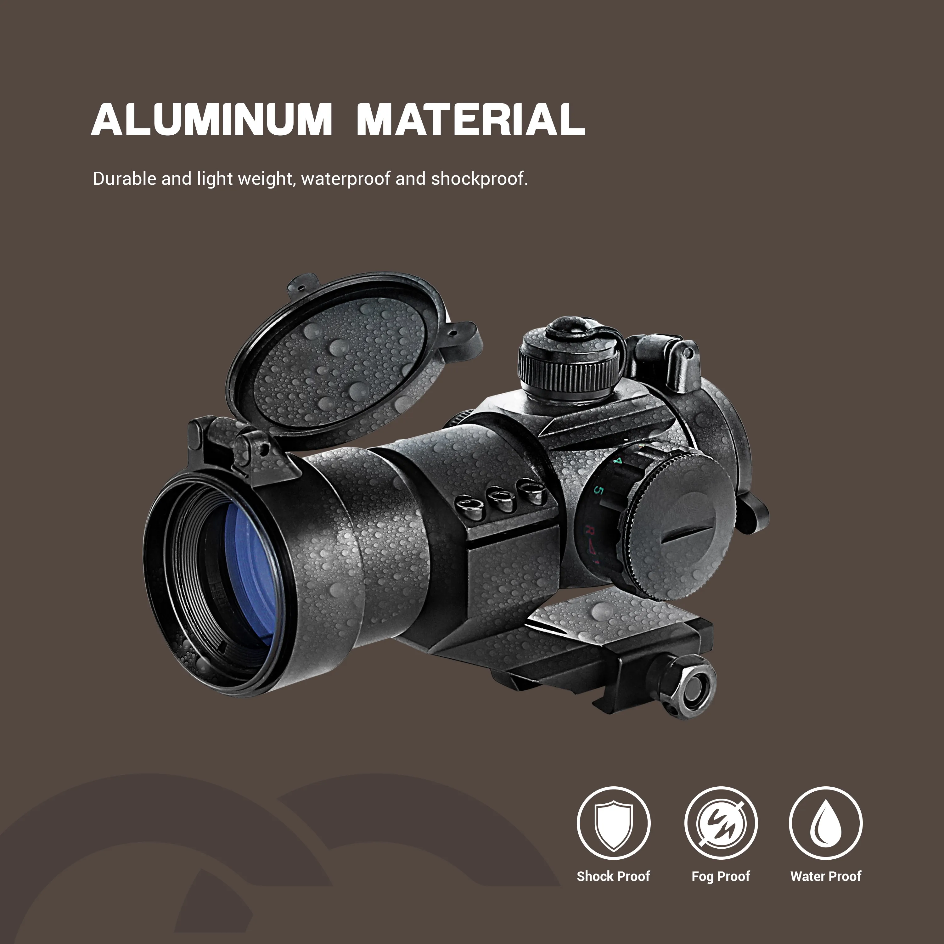 بندقية منظار دوت حمراء وخضراء ، منظار بصري ، حامل سكة للصيد ، 1 × 30 ، 20 ، 22 #4