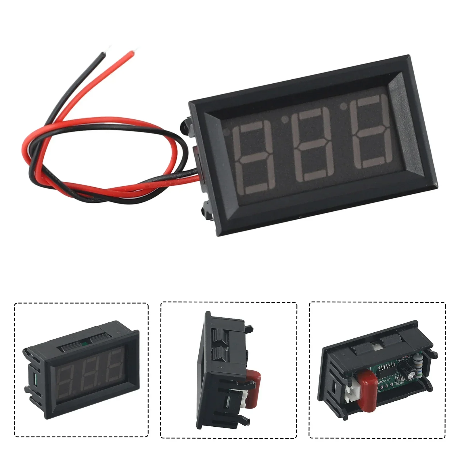 LED Digital 2-line AC Voltage Table LED Display Panel Red Blue Green AC220V 70V ~ 500V Voltmeter Detectors Parts