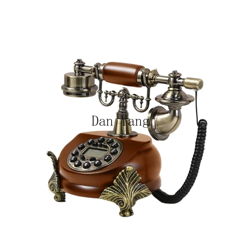 YJ telephone vintage retro home office fixed-line phone landline living room study ornament decoration