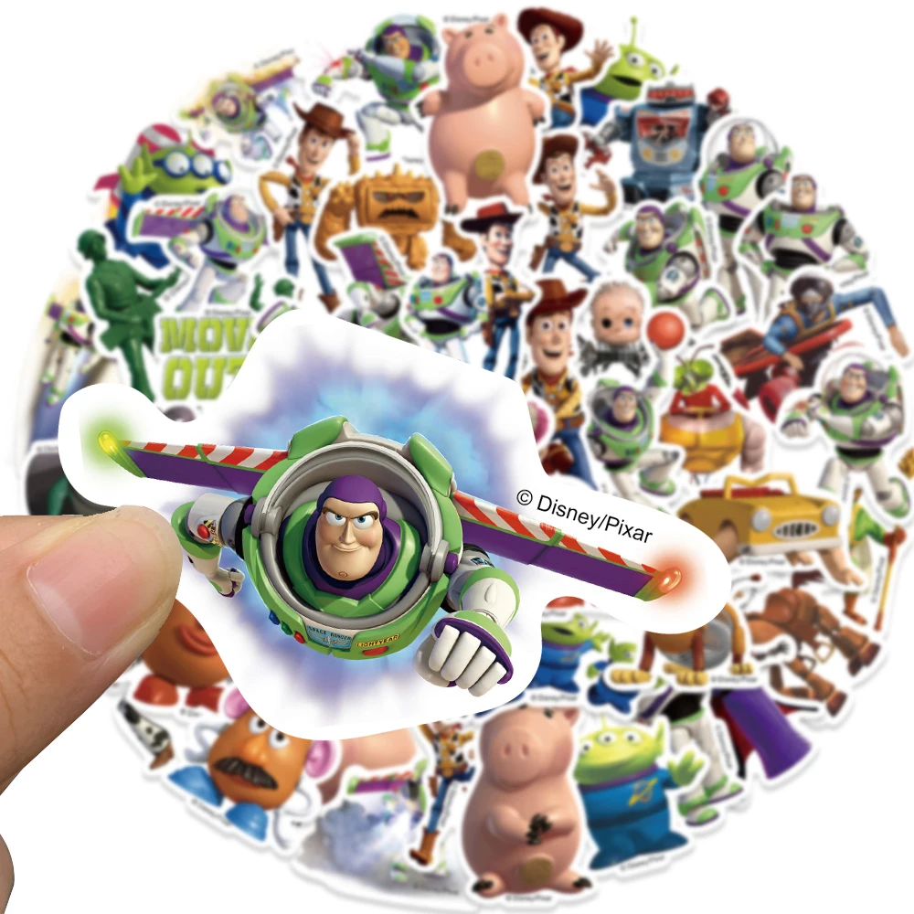 10/30/50PCS Toy Story Disney Cartoon Stickers Cute Decals Toy For Kids Scrapbook Stationary Guitar Suitcase Bike DIY Decoration