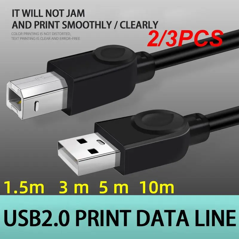 2/3PCS Usb Cable For Printer High Speed A To B Male To Male Usb Printer Cable Data Sync For 3D Label Printer 0.5/1/1.5/3/5/10M