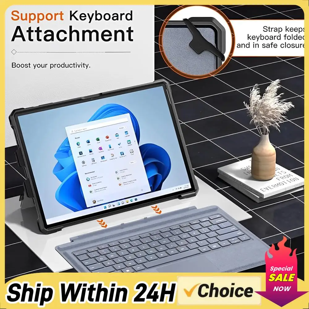 

Rugged Protective Cover for Microsoft Surface Pro 6/Pro 5/Pro 4 Protective Rugged Cover Case Compatible with Type Cover Keyboard
